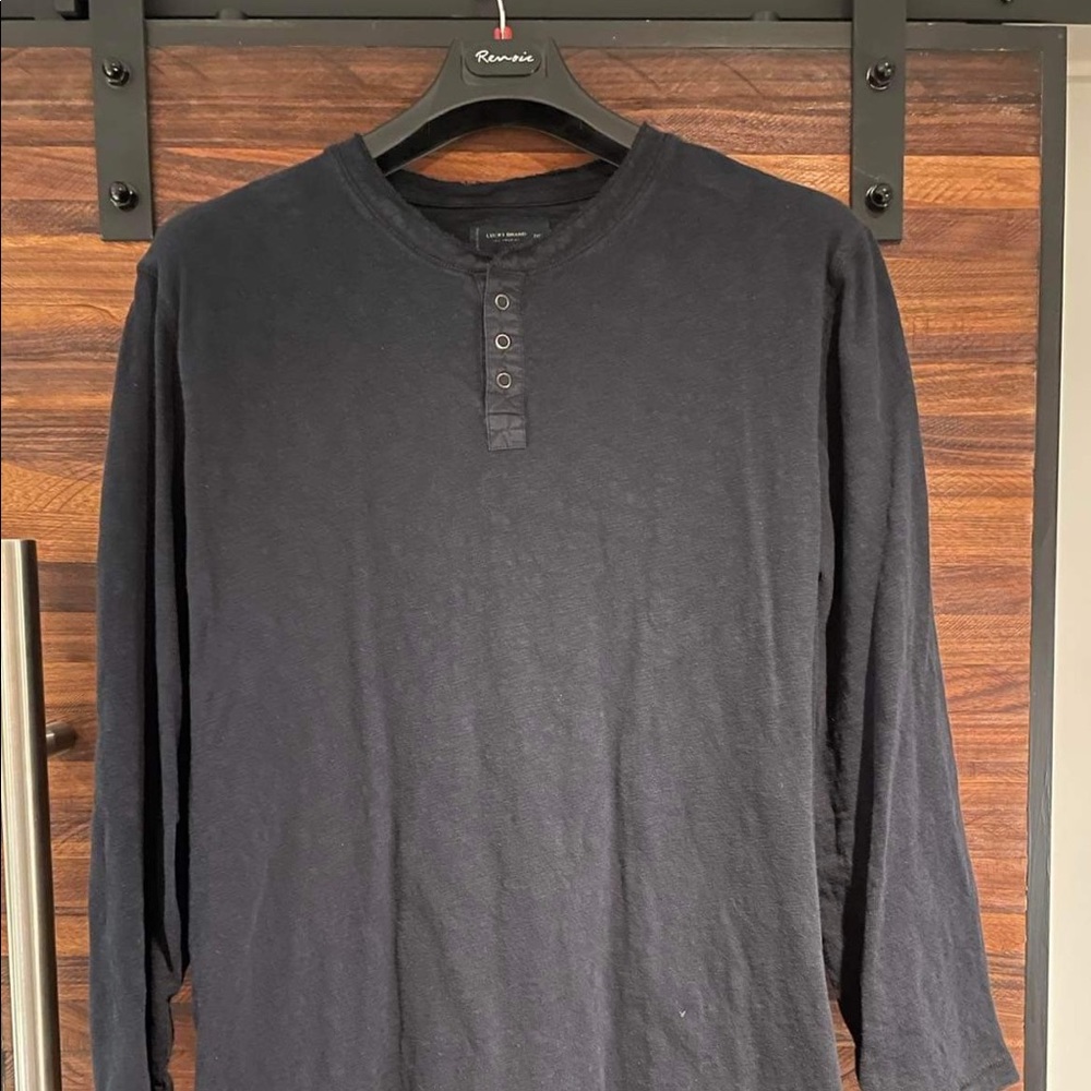 Lucky Brand men’s black henley XXLT